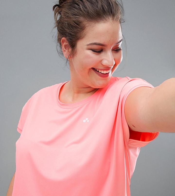 Only Play Plus Breathable Performance Top - Pink