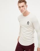 Gym King Longsleeve Fitted T-shirt In Cloud - Gray