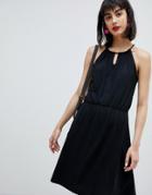 Esprit Jersey Drawstring Mini Dress - Black