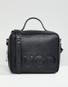 Hugo Logo Box Bag In Black - Black