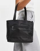 Truffle Collection Zip Pocket Tote Bag In Black