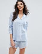 Y.a.s Long Sleeve Sleep Shirt - Blue