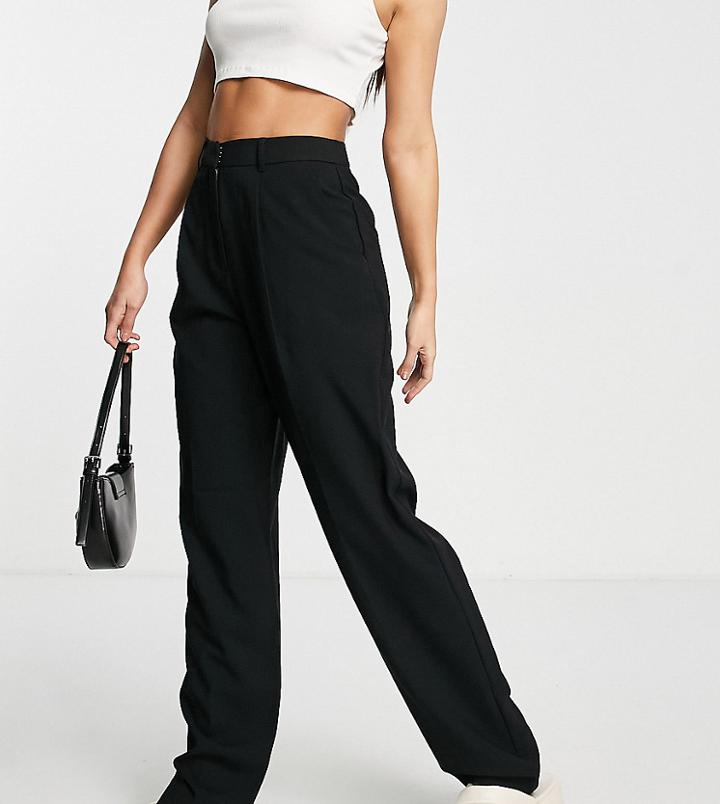 Topshop Tall Mensy Peg Pants In Black