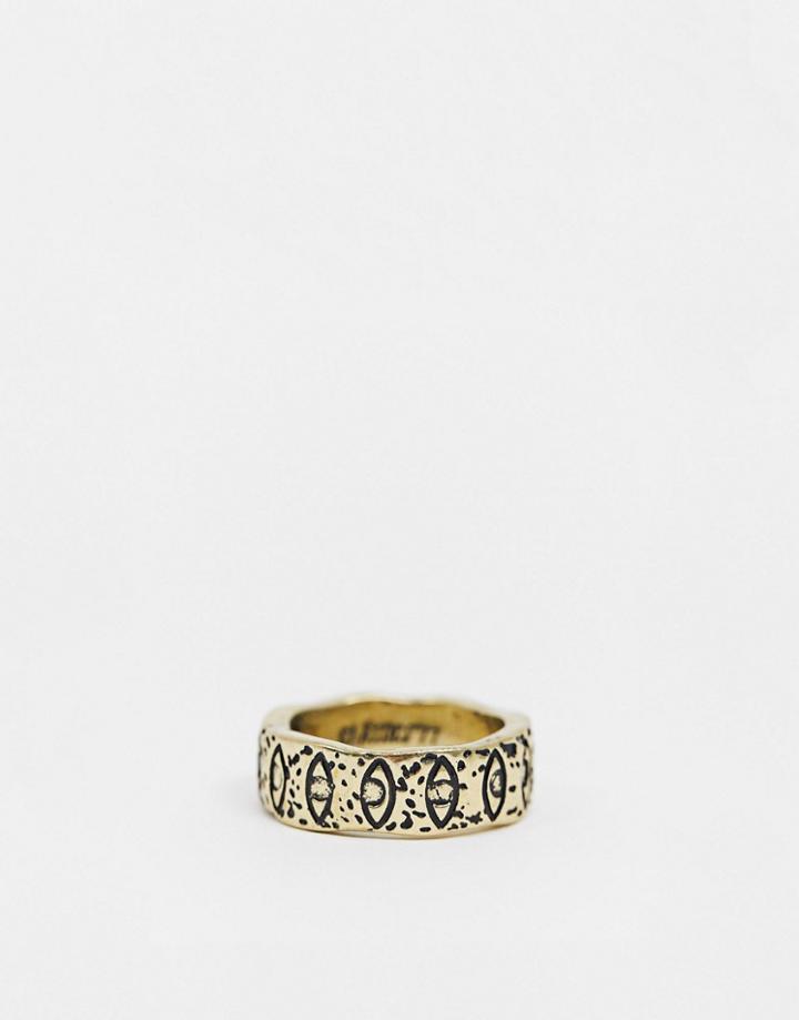 Classics 77 Band Ring In Gold With Eye Engraving