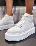 Topshop Crown High Top Chunky Sneakers In White