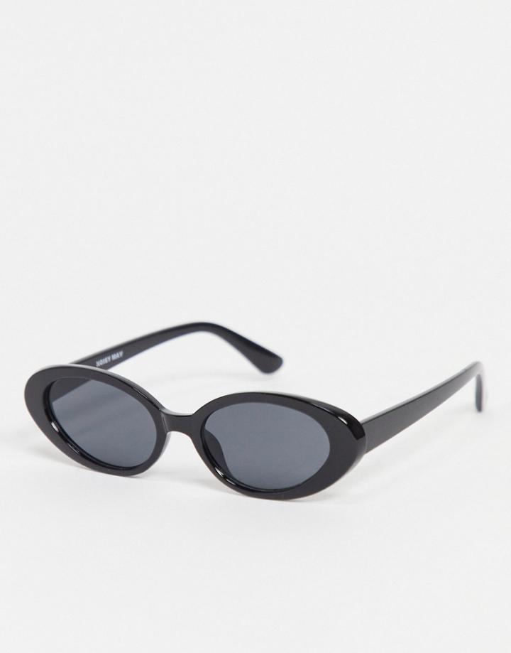 Noisy May Oval Sunglasses In Black