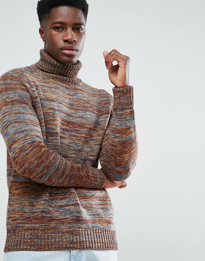 Stradivarius Roll Neck Sweater In Rust - Red