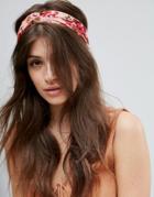 Asos Summer Floral Plisse Twist Headband - Multi