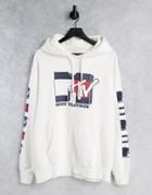 Tommy Jeans X Mtv Unisex Hoodie In White