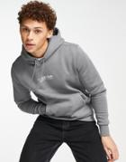 Calvin Klein Logo Coordinates Hoodie In Charcoal Gray