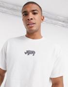 New Love Club Rhino Print T-shirt In White