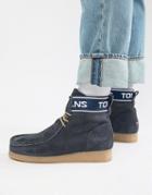 Tommy Jeans Crepe Outsole Suede Boot In Navy - Navy