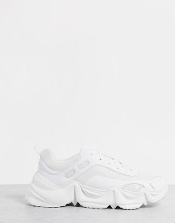 Public Desire Locke Chunky Sneakers In White