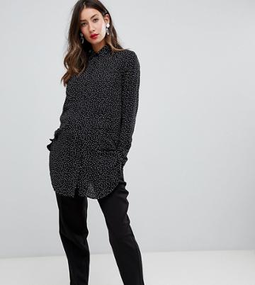 New Look Maternity Tie Waist Pants - Black