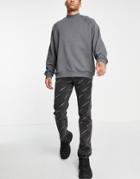 Liquor N Poker Straight Leg Jeans In Black With Motorsport All Over Print - Part Of A Set