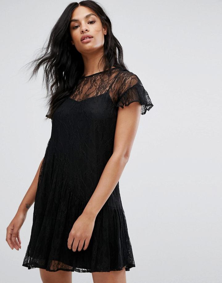 Vero Moda Lace Cami Dress - Black