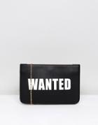 Claudia Canova Novelty Wanted Clutch Bag - Black