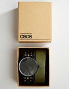 Asos Interchangeable Watch With Aztec Strap - Black