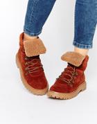 Asos Allycat Ankle Boots - Chestnut
