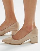 New Look Block Heel Court Shoe - Stone