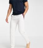 Tommy Exclusive To Asos Lounge Sweatpants With Flag Logo Pocket Stripes In Cream-white