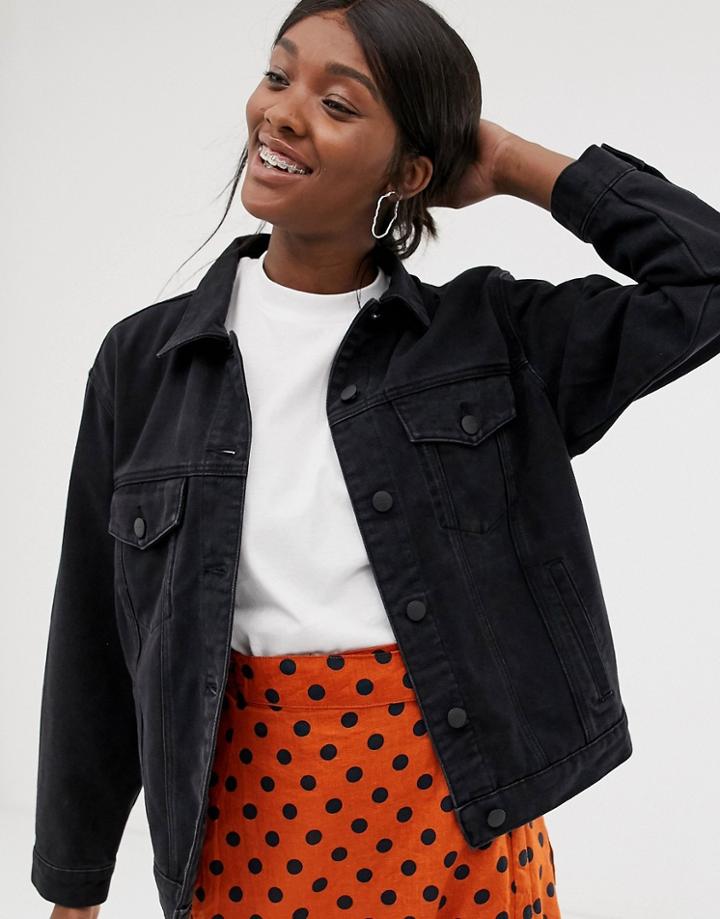 Only Oversized Denim Jacket - Black