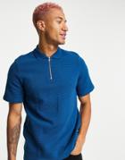 Bolongaro Trevor Zip Through Polo Shirt-navy