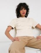 Simonett Diana Crinkle Pu T-shirt In White