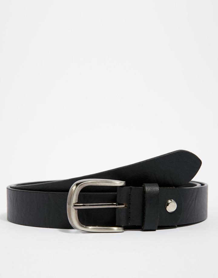Gregory's Skinny Leather Belt 3cm - Black