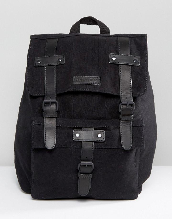 Barneys Leather Backpack In Black - Black