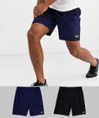 Asos 4505 Icon Training Shorts With Quick Dry 2 Pack Save