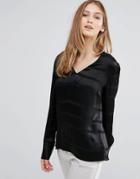 Ted Baker Striped Lounge Top - Black
