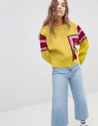 Asos Sweater Retro Pattern - Green