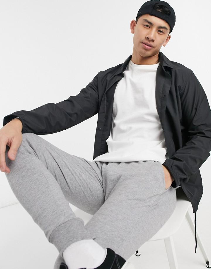 Herschel Supply Co Buttoned Drawstring Coach Jacket-black