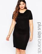 Junarose Plus Floral T-shirt Dress - Black