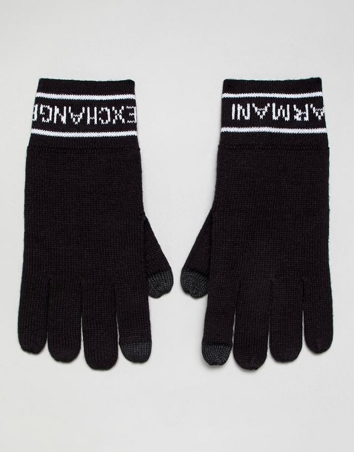 Armani Exchange Gloves In Navy - Navy