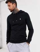Asos Design Muscle Hoodie In Black With Triangle