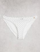 Superdry Cassie Polka Dot Bikini Bottom In White