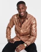 Twisted Tailor Horigome Mesh Shirt With Snakeskin Foil Print-neutral