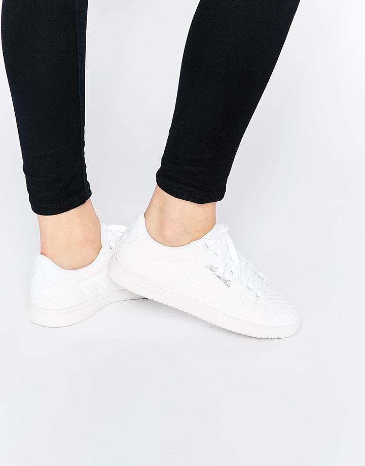 Le Coq Sportif Arthur Ashe Woven White Sneakers - White