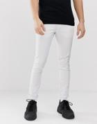Asos Design Super Skinny Chinos In White - White