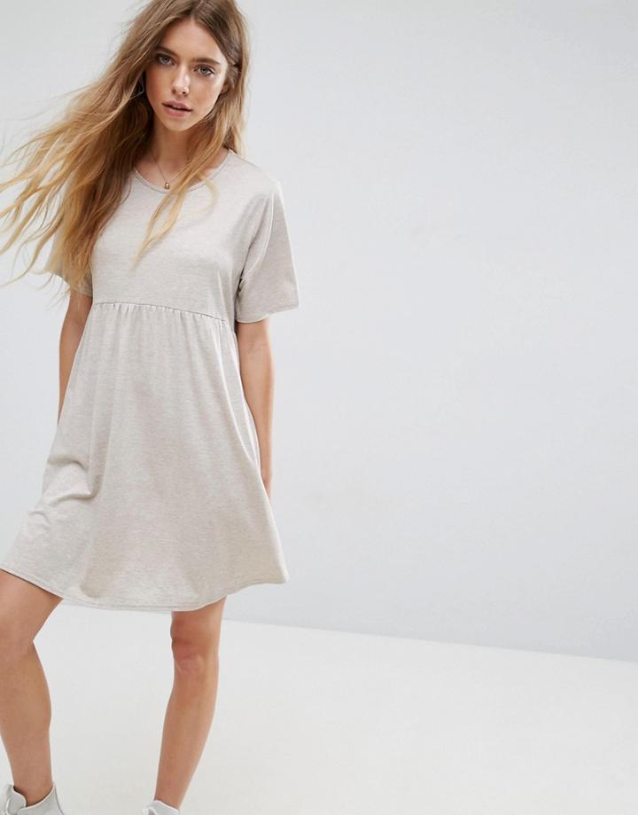 Asos Ultimate Smock Dress In Neppy - Brown
