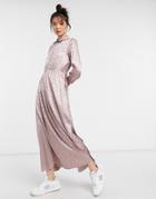 Urban Threads Midi Dress In Champagne Jacquard-neutral