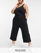 Nike Plus Capri Jersey Leggings In Black