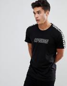 Jack & Jones Originals T-shirt With Checkerboard Sleeves - Black