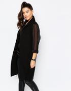 Missguided Sleeveless Jacket - Black