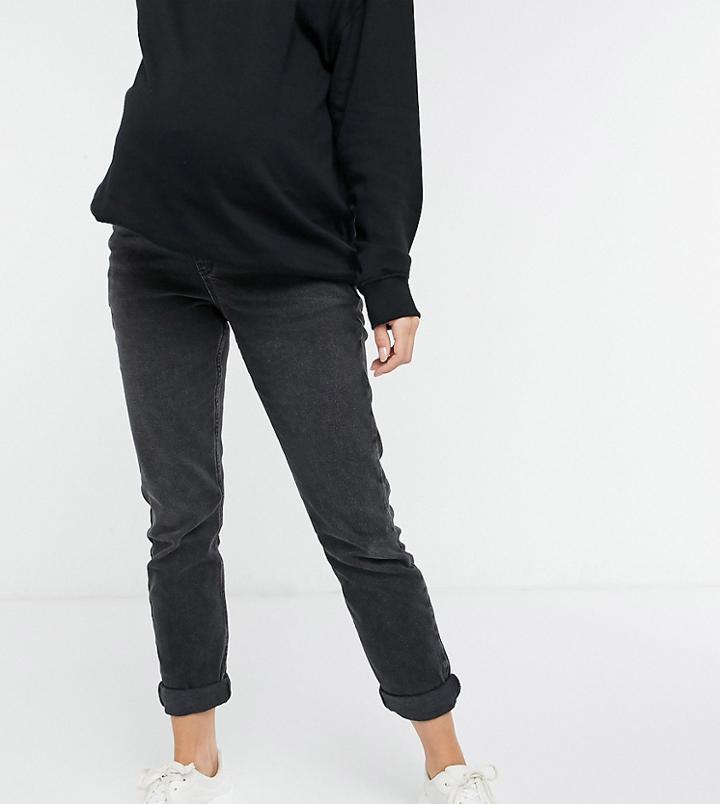 New Look Maternity Mom Jean In Black