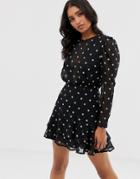 Talulah Heart Fire Skater Dress-black