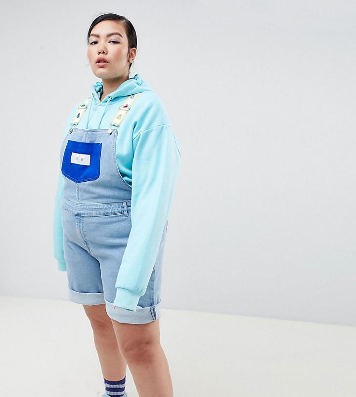 Asos Design X Glaad & Curve Overalls In Color Block - Multi
