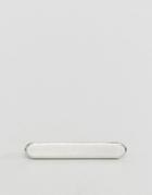 Asos Tie Bar In Brushed Silver - Silver